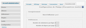 Configuration de Piwigo [Paramètres invité]